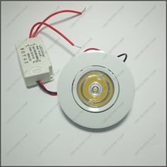 Mini Spot Embutir LED Direcionável 1w Branco Quente REDONDO PARA DECORAÇÃO
