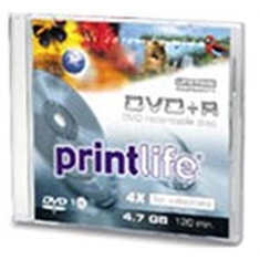 MÍDIA PRINTLIFE DVD+R GRAVÁVEL 4.7GB 8X 120MIN. - BOX PLÁSTICO