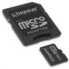 Memory Card KINGSTON micro-SD 1Gb com adaptador SD - Memory Card KINGSTON microSD 1GB com adaptador SD
