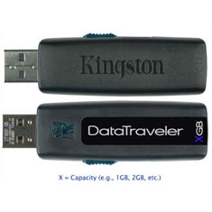 Pen Drive KINGSTON DT100/ 4Gb Unidade flash USB (Preto) DATA TRAVELER - Pen Drive KINGSTON DT100/4Gb