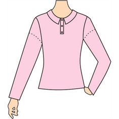 Ref. 121 - Molde de Camiseta Gola Pólo Feminina - 06 anos