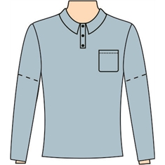 Ref. 123 - Molde de Camiseta Gola Pólo Masculina - KIT PAPEL 60 GRAMAS - PP/P/M/G