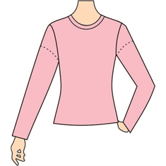 Ref. 186 - Molde de Camiseta Baby-Look Feminina - 12 anos