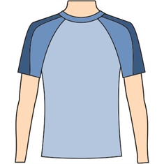 Ref. 233 - Molde de Camiseta Manga Raglan Masculina - PP