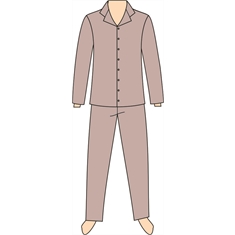Ref. 259 - Molde de Pijama Masculino - KIT PAPEL 60 GRAMAS - PP/P/M/G