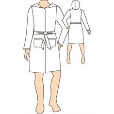 Ref. 319 - Molde de Robe (Roupão) Infantil / Juvenil com Capuz - 04 anos