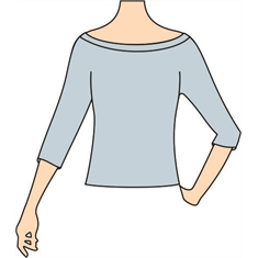 Ref. 331 - Molde de Blusa Feminina (ombro caído) - M