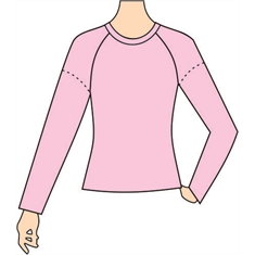 Ref. 431 - Molde de Camiseta Baby-Look Raglan Feminina - 14 anos