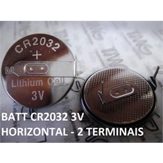 CR2032- Bateria Lithium 3Volts, Tipo Moeda, Botão, Battery 3.0V Lithium, Battery Coin, Button Cell Batteries, Coin Battery - Terminal Modelo Nº79