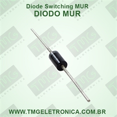 MUR1100 - Diode MUR1100 Ultrafast RECTIFIER Switching 1KV 1A - AXIAL 2Pinos DO-41 - MUR1100ERLG - Diode Ultrafast RECTIFIER