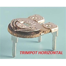 Trimpot 10Mm Horizontal, Mini Trimpot Potenciometro de Carvão Ø 10 - Variable Trimmer Potentiometer Horizontal 3pinos - 100R até 10MEGA - MINI TRIMPOT 10MM HORIZONTAL - 100K