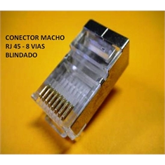CONECTOR RJ45 Macho,BLINDADO,CAPA METALICA De 8Vias - Ethernet Plugs RJ45 - RJ45 - Macho Blindado 8Vias,Ethernet Plugs RJ45