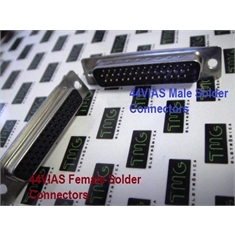 DB44 - Conector DB44, VGA44, Solda Fios - 44Vias, Macho ou Fêmea, D-Sub Connector Plug Female or Male 44 Position - Solda Fios 3 Fileiras Contatos - Conec.DB44,VGA44,HD44 - Femea Solda Fio