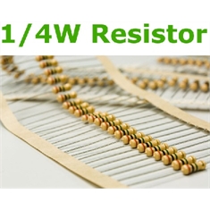 RESISTOR 1/4Watts 0,25Watts 5% tolerancia, Carbon film resistors - de 1K Ohms Á 980K OHMS - RESISTOR 1/4Watts - 1,2K Ohms