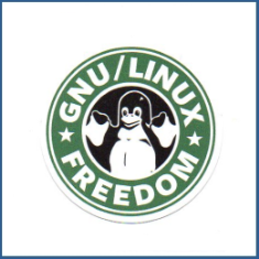 Adesivo GNU Linux