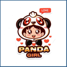 Adesivo Panda Girl