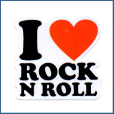 Adesivo I Love Rock n' Roll - Model 2