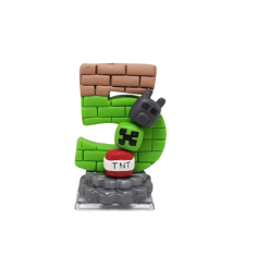 Vela Minecraft Biscuit - 3 (Três)