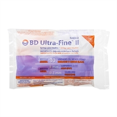 Seringa para Insulina BD Ultrafine 0,3mL (30UI) Agulha 8x0,3mm 30G - Pacote com 10 seringas
