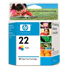 Cartucho HP de impressão inkjet C9352AL (22) color