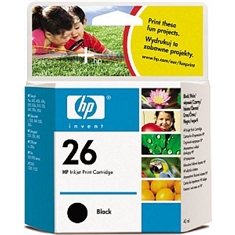 Cartucho HP de impressão Inkjet 51626A (26) preto - Cartucho de tinta HP 51626A (nº26)