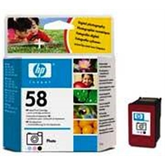 Cartucho HP de impressão inkjet C6658AL (58) color fotográfico