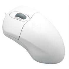 Mouse PS/2 esfera scroll 3D branco - Mouse PS/2 esfera netscroll branco