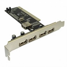 Placa adaptadora PCI -  USB com 4 conectores USB V2.0 - Placa Adaptadora PCI - USB 4 conectores USB 2 .0