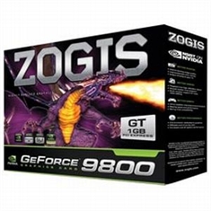 Placa de vídeo NVIDIA slot PCI-E Geforce 9800GT 1Gb DDR2 - Placa de vídeo Zogis Geforce 9800GT 1GB PCI-e DDR2
