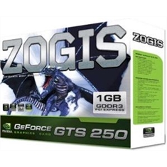 Placa de vídeo NVIDIA slot PCI-E Geforce GTS 250 1Gb - Placa de vídeo Zogis Geforce GTS 250 1GB, PCI-Express