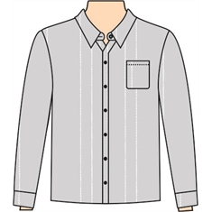 Ref. 183 - Molde de Camisa Social Masculina Adulto - KIT - GG/EG/EGG
