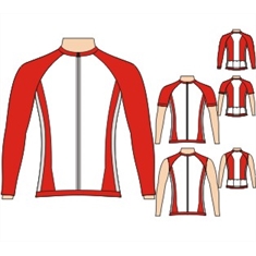 Ref. 343 - Molde de Camiseta Esportiva de Ciclista Masculina c/ Recorte - KIT PAPEL 60 GRAMAS - PP/P/M/G