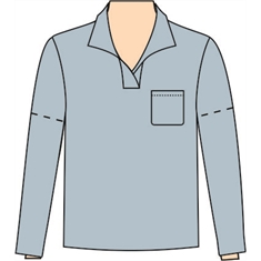 Ref. 376 - Molde de Camisa Profissional Masculina Gola Italiana - GG