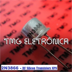 2N3866 - TRANSISTOR 2N3866, RF Power Transistor Silicon High Frequency, NPN 30V 800MHZ,VHF/UHF/AM - Metalic TO39 - 2N3866, RF Power Transistor Silicon High Frequency, NPN