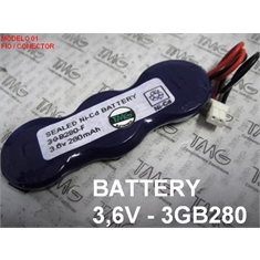 3GB280-F - BATERIA 3,6V TIPO Mitsubishi Battery NiMH RECHARGEABLE PLC  Programmable - 3GB280 - BATERIA 3,6V TIPO Mitsubishi // TAMBOR