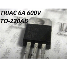 BTB06 - Transistor BTB06-600, BTB06-700 Thyristor TRIAC 6Amper, SNUBBERLESS TRIAC  AC Switch - TO-220 3Pin - BTB 06-600B - Thyristor TRIAC 6Amper / 600VOLTS
