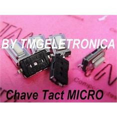 CHAVE TACT SMD 2,5MM - 3MmX6MmX2,5Mm BRANCO - Tact Switches