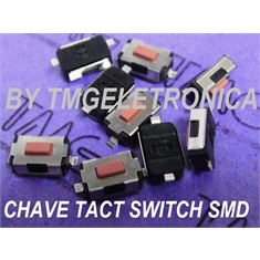 CHAVE TACT, Tact Switches SMD 2,5MM - 3MmX6MmX2,5Mm VERMELHO,Micro Botão, Micro Chave Para Telecomandos, Contatos: 1 NA - 2Pinos - CHAVE TACTIL SMD 2,5Mm 2Pinos, Contato: 1 NA - 3MmX6MmX2,5Mm