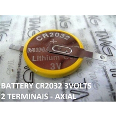 CR2032- Bateria Lithium 3Volts, Tipo Moeda, Botão, Battery 3.0V Lithium, Battery Coin, Button Cell Batteries, Coin Battery - Terminal Modelo Nº60
