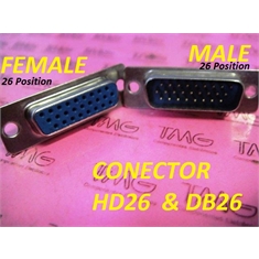 DB26 - Conector DB26, VGA26 Solda Placa 26Vias, Macho ou Fêmea, Ângulo Pino 90° ou 180°, D-Sub Connector Plug Pins 26 Position - 3 Fileiras Contatos - VGA26,HD26 - Macho solda PCI/Placa, Angulo 180°