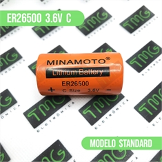 ER26500 - Bateria ER26500 Minamoto size C 3,6volts, Minamoto Lithium Thionyl Chloride Battery Cylindrical High energy capacity - Not Rechargeable. - ER26500 Minamoto size C 3,6volts