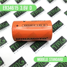 ER34615 - Bateria ER34615 Minamoto size D 3,6volts, Minamoto Lithium Thionyl Chloride Battery Cylindrical High energy capacity - Not Rechargeable. - ER34615 Minamoto size D 3,6volts