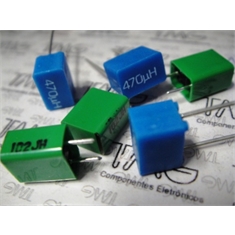 Indutor Radial - Lista 1uH até 1000uH Indutor Micro Choque Radial INDUTOR RF Choke Inductor Coil, Ferrite, Radial Power Inductor core in plastic - Quadrado Radial 2PIN - 1uH - MICRO INDUTOR/ INDUTOR RF/ Choke Inductor Coil