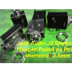 JACK J2 FEMEA -STEREO PCI OU FIXAÇÃO PAINEL DIAM 3,5MM