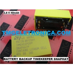 M4T28-BR12SH1 - Bateria M4T28BR12SH1 2,8Volts, Backup 2.8V 48mAh, BATTERY BACKUP POWER FOR. NON-VOLATILE, GE Fanuc IC300 OCS Lithium Power Source Timekeeper Snaphat - 4PINOS - M4T28-BR12SH1 - Bateria 2,8V/48MAh Timekeeper Snaphat