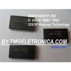 M5M51008 - CI M5M51008DFP STANDARD SRAM, 128KX8 Static SRAM Chip Async Single 1MBIT PARALLEL 128Kx8 70NS - SMD SOP 32pin -  M5M51008DFP-70H STANDARD SRAM, 128KX8 Static SRAM Chip Async Single 1MBIT PARALLEL