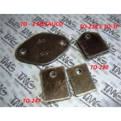 ISOLANTE MICA COM FUROS Pedra - Thermal Transistor Insulator Mica - Isolante Mica c/furo p/ TO3P/TO218P