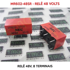 Relé 48VDC - MR602-48SR 48VOLTS - Relê 48V, 8 Terminais