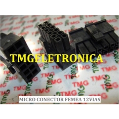 CONECTOR MICRO FIT FEMEA PLUG 12VIAS ,Connector Micro-Fit 3.0 female plugs, CABO - Terminal Femea Microfit(unidade)