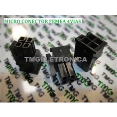 CONECTOR MICRO FIT FEMEA PLUG 4VIAS ,Connector Micro-Fit 3.0 female plugs, CABO - Conector microfit ,4vias femea p/cabo